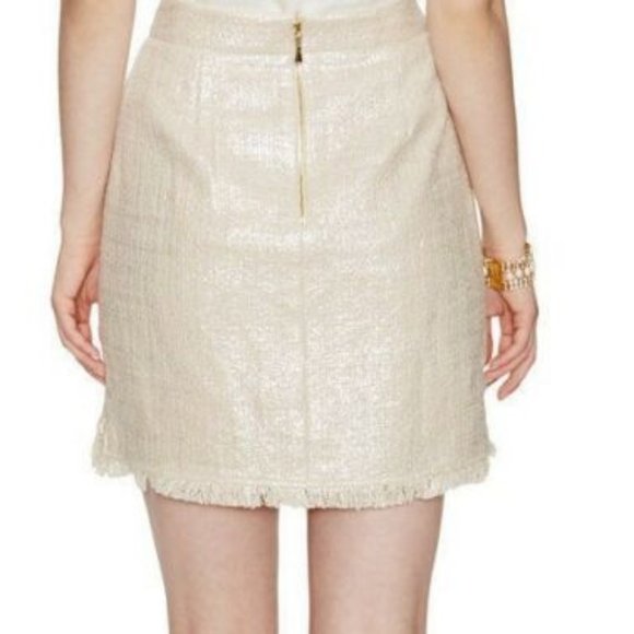Kate Spade Metallic Fringed Pencil Skirt NEW 🎉HP🎉 - Picture 5 of 9